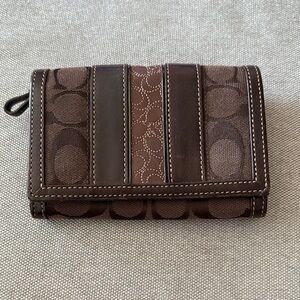 Coach Hampton Brown Signature Wallet
